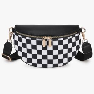 Eslcorri Black Checkered Bag